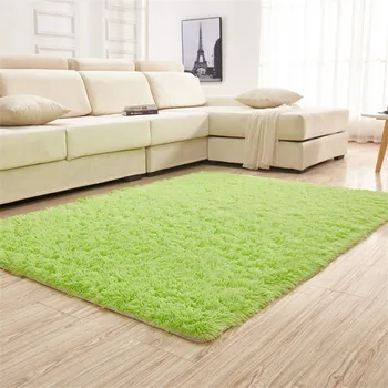 Aukštos kokybės kambarį kavos staliukas mat miegamojo lovos antklodė Stačiakampio formos kilimų, šilko vientisos spalvos kilimą ilgio plaukų kilimas