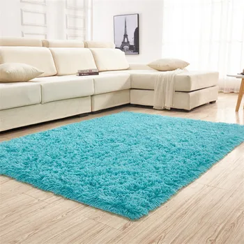 Aukštos kokybės kambarį kavos staliukas mat miegamojo lovos antklodė Stačiakampio formos kilimų, šilko vientisos spalvos kilimą ilgio plaukų kilimas