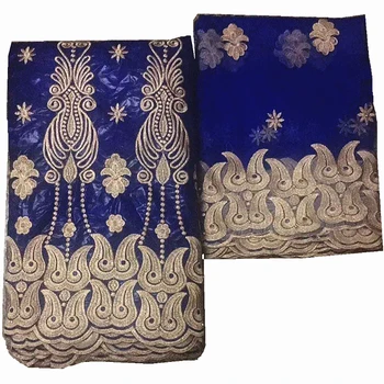 Mėlyna heidi bazin riche audinio su karoliukais afrikos audiniai heidi bazin žakardo Gvinėja, Brokatas su prancūzų nėriniai moterų suknelė