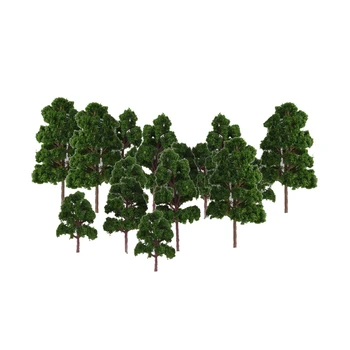 20-Suskaičiuotas Mišrus Dydžio Modelis Medžių tamsiai Žalios N HO Masto Geležinkelio Kaimo Architektūros Išdėstymas Diorama Dekoracijos