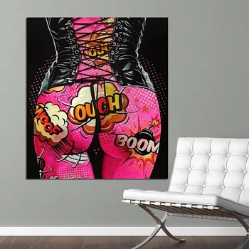 Pop Grafiti Sexy Ass Meno Tapybos Drobės Spalvingų Plakatų ir grafikos Sienos Menas Nuotraukas Gyvenimo Kambario, Miegamasis Cuadros