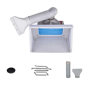 Airbrush Dažų Purškimo Kabinoje Rinkinys Purškimo Extractor Nustatyti Išmetamųjų dujų Filtras LED Šviesa Reguliuojamas Jungikliu, Dažų Rinkinys, skirtas Modelis Amatų 100-240V