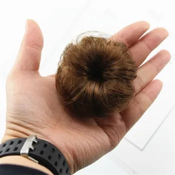 Naujausias mados Mergina Natrual Bun Perukai Sintetinių Plaukų Volelis Hairpieces Įrašą-Į Chignons Bun Plaukų Chignon galvos apdangalai kūdikio Plaukų įrašą