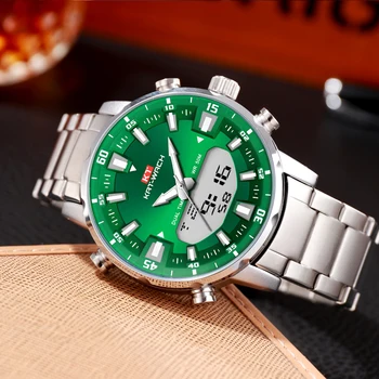 2020 Wach Laikrodžiai Mens Top Brand Prabanga Žaliosios Mados Chronograph Vyrų Sporto Vandeniui Visų Plieno Kvarcinis Laikrodis Relogio Masculino