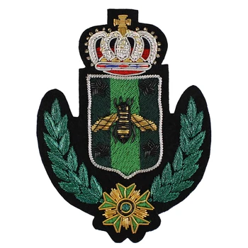 1piece Senovinių Karališkosios Indijos Šilko Emblemos Karūna Bičių Emblemos Aplikacijos Nauja Lopai Kelnes Drabužius Dekoruoti