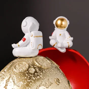 Half Moon Modelis Džiovintų Vaisių Užkandis Saldainiai Plokštės Šiaurės Šalių Meno Dervos Astronautas Veranda Klavišą Saugojimo Apdailos Šiuolaikinio Gyvenimo Kambario, Biuro