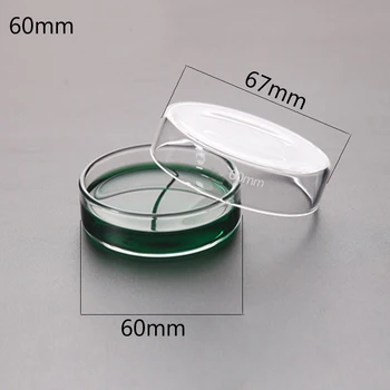 10 vnt/pak 60mm Stiklo Petri Lėkštelę Bakterijų Kultūros Patiekalas boro silikatinio Stiklo, Chemijos Laboratorinė Įranga