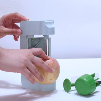 Virtuvės daugiafunkcinis bulvių, svogūnų, daržovių vaisiai slicer rankinis rotacinis šveitimo priemonė