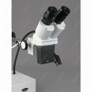 Žiūronų Stereo Mikroskopas--AmScope Prekių 10X Žiūronų Stereo Mikroskopas su Boom Stovas + LED Žąsų Kaklo Šviesos