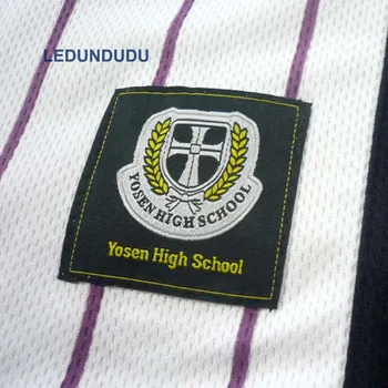 Kuroko no Basuke Krepšelį Cosplay Yosen mokyklines Uniformas Murasakibara Atsushi Jersey 9 12 Sportinę Vyrų T-marškinėliai, Šortai Kostiumas Rinkinys