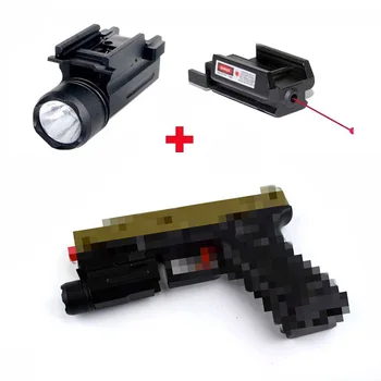 Red Dot Lazerinio Taikiklio + LED Žibintuvėlis Taktinis Medžioklės Airsoft Lengvas Pistoletas Pistoletas Reikmenys Glock 17 19 22 23 31 32