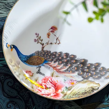 60 Vadovai Jingdezhen Keramikos Indai Nustatyti Namų ūkių derinys Europos keraminiai stalo Jingdezhen paprastas Kinų patiekalas rinkinys