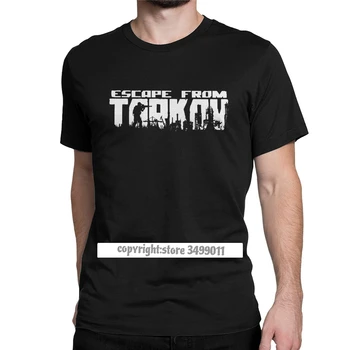 Pabėgti Nuo Tarkov Logo Marškinėliai Vyrams Priemoka Medvilnės Atsitiktinis Topai Marškinėliai Laimingų Naujųjų Metų Išgyvenimo Shooter Žaidimas Tshirts Camisas