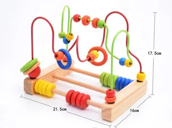 Skaičiavimas Ratą Granulių Abacus Vielos Labirintas kalnelius, Medinės montessori medžiagų Žaislas Vaikus Matematikos Žaislas, skirtas Kūdikiams, Vaikams, Vaikų