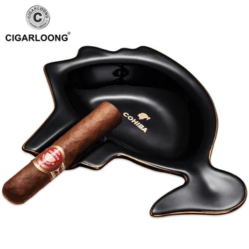 CIGARLOONG Cigarų Peleninę Keramikos Didelio skersmens Dekoratyvinis Dovanų Dėžutes, Cigarų Peleninę Cigarų, Cigarečių Vamzdis Peleninę 1 Slots CE-02