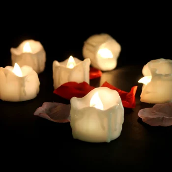 1/12Pcs Flameless LED Žvakės Arbata Šviesos Kūrybos Lempos Baterija Namų Vestuvių, Gimtadienio Apdailos Apšvietimo Dropship