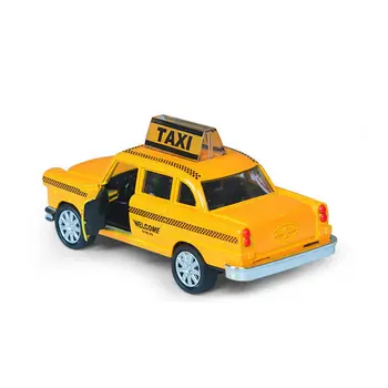 HOMMAT Modeliavimo 1:36 niujorko Geltonieji Taksi, Transporto priemonės Lydinio Diecast Žaislas Automobilio Modelio Surinkimo Dovana Automobilius, Žaislai Vaikams, Vaikai