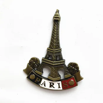 Eifelio Bokštas, Paryžius, Prancūzija Europoje turistų suvenyrai, šaldytuvas magnetai, metalo 3d šaldytuvas magnetai surinkimo namų puošybai
