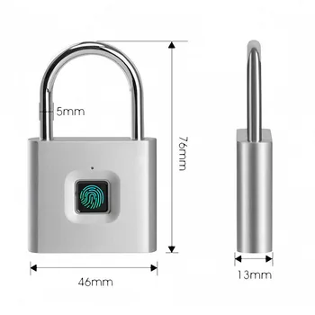 Keyless USB Įkrovimo Durų Užraktas, Anti-Praslydimo Greitai Atrakinti pirštų Atspaudų Smart Spynos Lagaminą Stalčių Namų Kelionės Saugumas