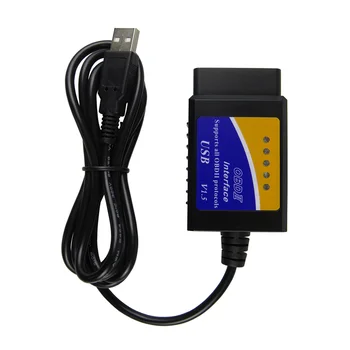 Karšto Geriausias ELM327 USB OBD2 Sąsaja Automobilių Diagnostikos Įrankis FT232RL Mikroschema ELM327-V1.5 ELM 327 USB OBD 2 Skeneris PC Nemokamas Pristatymas