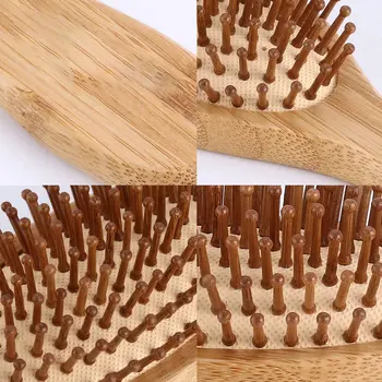 Aukštos kokybės Šukos bambuko oro Pagalvė masažas sveikatos priežiūros šukos carbonized medžio masyvo bambuko pagalvėlė anti-static plaukų šukos kelionės