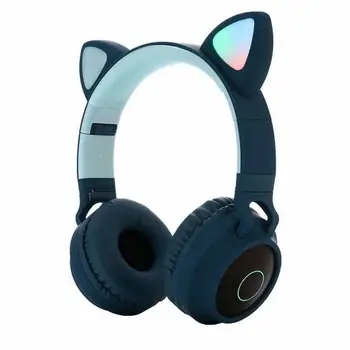 LED Kačių Ausų Ausinės, Triukšmo Panaikinimo Bluetooth 5.0 Suaugusiems Ir Vaikams laisvų Rankų įranga Parama TF Kortelę FM Radijas Su Mic Belaidžio+Laidinio