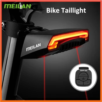 MEILAN Dviračio Šviesos Belaidžio galinis dviračio žibintas USB Įkraunamas LED Šviesos Lempos Naktį Saugiai Žibintų Dviračių Priedai