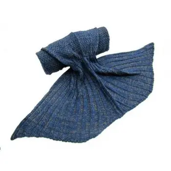 Tamsiai mėlyna-Undinė antklodė suaugusiųjų antklodė formos Undinėlės uodega