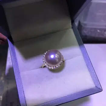 YIKALAISI 925 Sterlingas Sidabro Papuošalai Oblate Pearl Žiedai 2020 Bauda Natūralių Perlų papuošalai 11-12mm Žiedai Moterims didmeninės