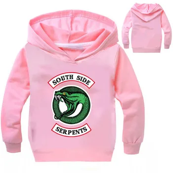 Nauji marškinėliai Riverdale Megztiniai vaikams Pietų Pusėje Žalčių shirtTops Pavasario Hoodies kūdikių berniukų gobtuvu Megztinis Tracksuit