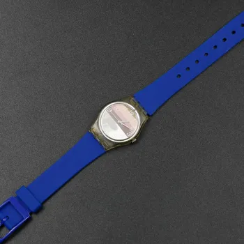Silikono dirželis vyrų 12mm už Swatch dirželiai moterų sporto prakaitui dirželio sagtis accessoriess