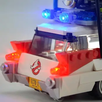LED Light Up Kit Rinkinys lego lego 21108 Ghostbusters car ne plytos Nustatyti 21108 Ecto-1 apimti LEGO L7M6