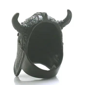 316L Nerūdijančio Plieno, Didelis Skull Red Akmens Akių Šiaurės Europoje Vikingai, Juodas Žiedas