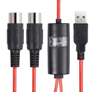 5-Pin Midi USB In-Out Kabelis Adapteris Keitiklis, Skirtas 