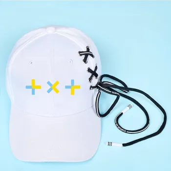 Kpop TXT naujas korėjiečių Gatvės hipster Kepurės Moterims/Vyrams studentų Unisex Mados Beisbolo kepuraitę Reguliuojamas Hip-Hop Skrybėlę vasarą populiarios Skrybėlės