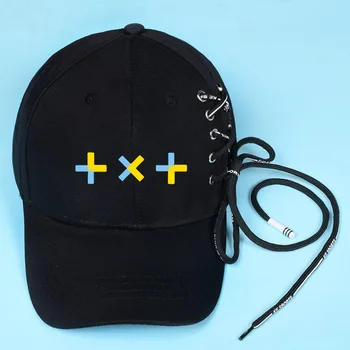 Kpop TXT naujas korėjiečių Gatvės hipster Kepurės Moterims/Vyrams studentų Unisex Mados Beisbolo kepuraitę Reguliuojamas Hip-Hop Skrybėlę vasarą populiarios Skrybėlės