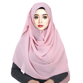 2019 NAUJAS moterų šifono vientisos spalvos musulmonų galvos skara, kaklaskares ir antklodės pashmina bandana moterų foulard vingiuoti hijab parduotuvėse