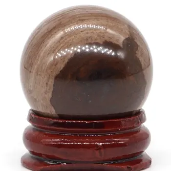 Natūralus Šokoladas Jasper Kamuolys Mineralinių Kvarco Srityje Rankų Masažas Krištolo Rutulį Gydymo Feng Shui Namų Dekoro Aksesuaras 30mm