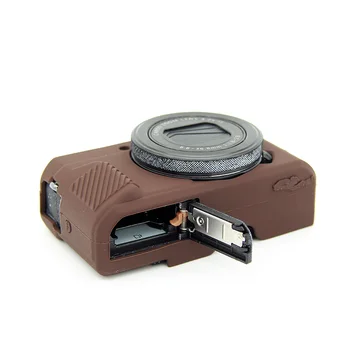 Gražus Minkštas Silikoninis Kaučiukas vaizdo Kameros Apsauginė Kūno Padengti Atveju Odos Canon Powershot G7X Mark II 