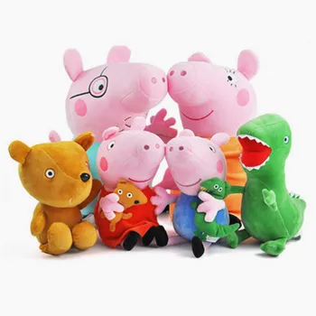 Peppa Pig George 19cm/30cm Iškamšos, Pliušiniai Žaislai Vaikams, Mergaičių, Kūdikių Šalies Gyvūnų Pliušiniai Žaislai Dovanos