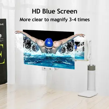 Mobiliojo Telefono padidinimo stiklas 3D HD Ekranas Stiprintuvo High Definition Projekcija Laikiklis Reguliuojamas Visų Kampų Telefono, Planšetinio kompiuterio Turėtojas