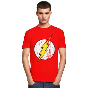 Retro Big Bang Teorija Marškinėliai Vyrams Trumpas Rankovėmis Sheldon Cooper Marškinėlius žaibo Spausdinti 