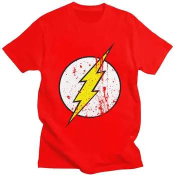 Retro Big Bang Teorija Marškinėliai Vyrams Trumpas Rankovėmis Sheldon Cooper Marškinėlius žaibo Spausdinti 