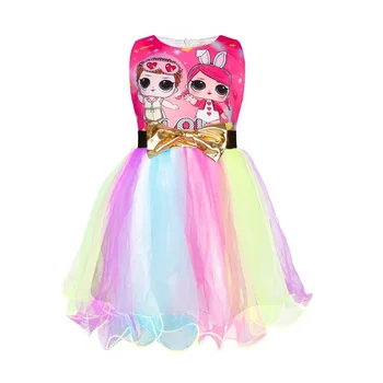 Vaikų Mergaičių LoL suprise Originalus Princesė Vaikų Rinkiniai Suknelė Mielas Vaikus, Drabužiai be Rankovių lol Lėlės Mergaitės Vestidos