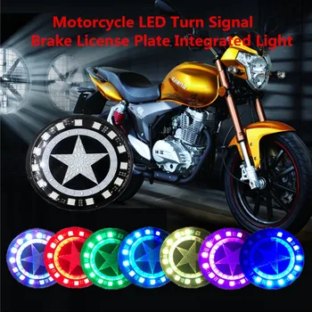1 vnt Universalus Priedai Motociklo LED Twin Dviguba Uodega Posūkio Signalo, Stabdžių Licencijos Plokštė Integruota Šviesos Harley Davidsion