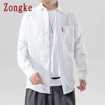 Zongke Japonija Stiliaus Katė Mens Marškinėliai Su Spausdinimo Vintage Marškinėliai Vyrams Marškinėliai Mens Drabužių Harajuku Palaidinės M-5XL 2020 m. Rudenį Naujų