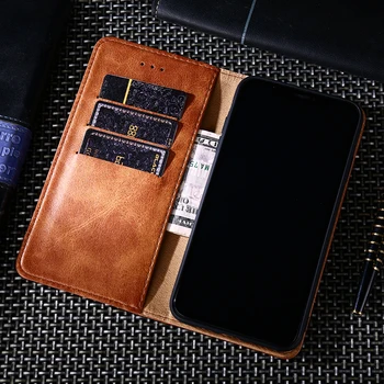Flip case For Redmi 8A Pastaba 4 4X 5 6 Pastaba 7 8 9 10 Pro 8T Prabangus Odinis minkštas Viršelis Apie Xiaomi MI A1 A2 A3 visa kortelę, Piniginę Coque