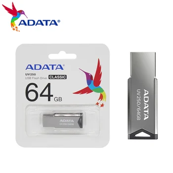 Originalus Adata UV250 USB 2.0 Flash Drive 64GB 32GB 16GB Metalo Memory Stick 