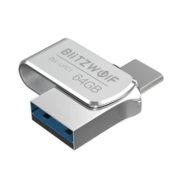BlitzWolf BW-UPC1 2-in-1 Modelis-C USB 3.0 Aliuminio Lydinio 16GB 32GB 64GB OTG USB 