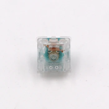 4pcs/pak Everglide Turmalinas Mėlyna jungiklis mechaninė klaviatūra aukso kontaktoriaus 5 smeigtukai RGB Skaidrus Jungiklis Veleno